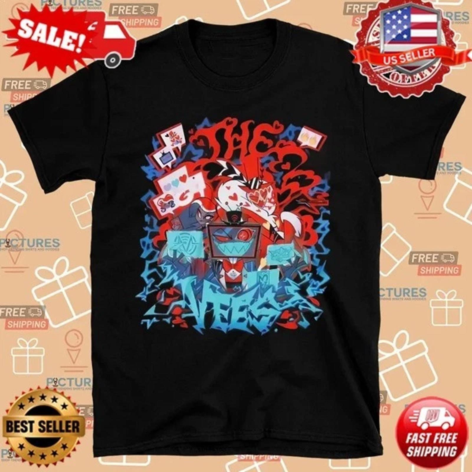 Hazbin Hotel The Vees Graphic Tee Mens Unisex Cotton Funny Gift XL