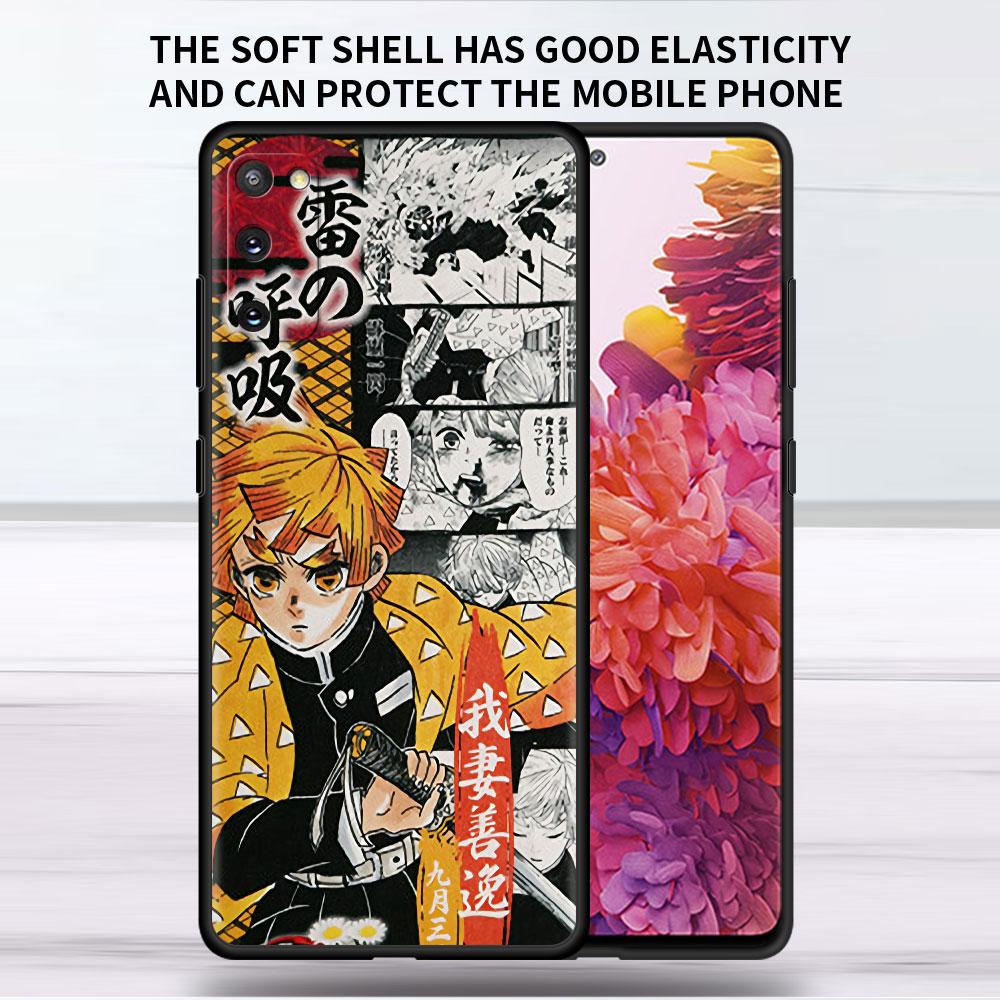 Mjukt Fodral För Samsung Galaxy Note 20 Ultra 10 Plus Lite A50 A70 A20 A40 A20e 9 8 A60 A10e Mobilskal Anime Demon Slayer Kimetsu