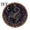 Relaxing Craft Kit for Stress Relief Zodiac Sign Faux Pearl Art Kit, 12 Signs DIY Painting Handmade Picture Kits, Round 3D Constellation Wall Adults,