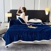 Winter Velvet Warm Blanket Faux Sheepskin Blanket Plush for Bed Or Sofa Machine Washable Fabric Suede Cover Christmas Present