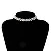 Abendparty Damen Elegant Faux Perlen Choker Halskette Schmuck Jubiläumsgeschenk