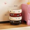 12L Doughnut Shape Wastebasket with Lid Wheel Recycle Bin Bedroom Living Room Kitchen Garbage Cube Cream Wind Cute Trash Can