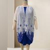 Vestido de capa de talla grande para mujer con sobrecapa de gasa floral, vestido formal bodycon lápiz midi para boda, fiesta de cóctel, trabajo