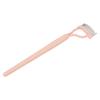 Eyelash Comb Arc Stainless Steel Teeth Eyelash Separator Mascara Applicator Tool with Comb Cover Pink Straight Handle