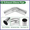 45 Degree Mandrel Exhaust Pipes DIY  275"OD 591" Leg 304 Stainless Steel