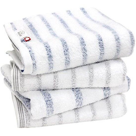 Imabari Towel Face 4-Piece Set Soft Instant Absorbent Quick Dry Indoor Drying 100 Cotton Made Japan Certified Hiorie Mist (Assorted 2 Colors 01)