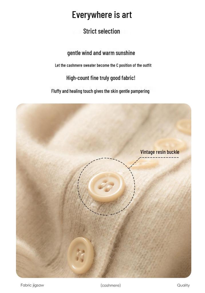 Lekasha 2026 Autumn/Winter Women's Cashmere Round Neck Sweater