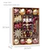 50Pcs/set Gift Plastic Christmas Ball Hanging Electroplated Painted Spheres Ornaments Special-shaped Hanging Pendant Christmas