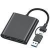 USB-C To Dual HDMI Adapter with USB 3.0 Hub, Supports Independent Triple Displays for M1/M2 Graphics Cards