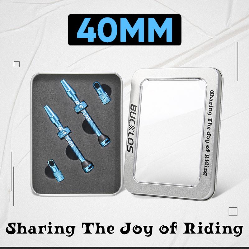 BUCKLOS 40/44/55/60/65/80/100mm Tubeless Valves Bike Aluminum Alloy Presta Nipples Removable Core Air Valve for Road MTB Bicycle 7