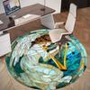 1PC Angel Harp Office Round Area Rug, Under Office Chairs Bedroom Living Room Home Decor, Carpet for Office -1110057
