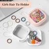 2pcs White + 2Pcs Pink Organizer Boxes For Hair Tie or Other Small Items Storing