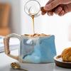 Stoneware Mug 250ml Handmade Pottery Mugs Ceramic Coffee Cups Portable Water Cup Aesthetic Mug For Coffee Tea Juice Hot Ice