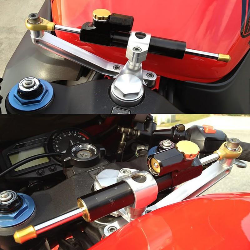 Motorcycle Steering Damper Stabilizer Honda Yamaha Sport Touring Bikes Titanium Bar