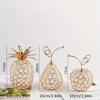 Adornos de Manzana de Cristal Creativos Miniaturas con Forma de Piña de Pedrería Brillante Manualidades de Pera de Nieve Decoración para el Hogar Accesorios de Fotografía