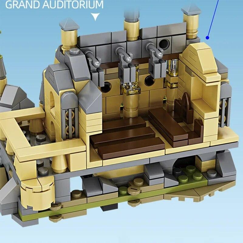 664PCS Dark Night Magic Castle Building Blocks City View Fairy Tale Castle Model Bricks Decoration Children's Christmas Gifts No Box
