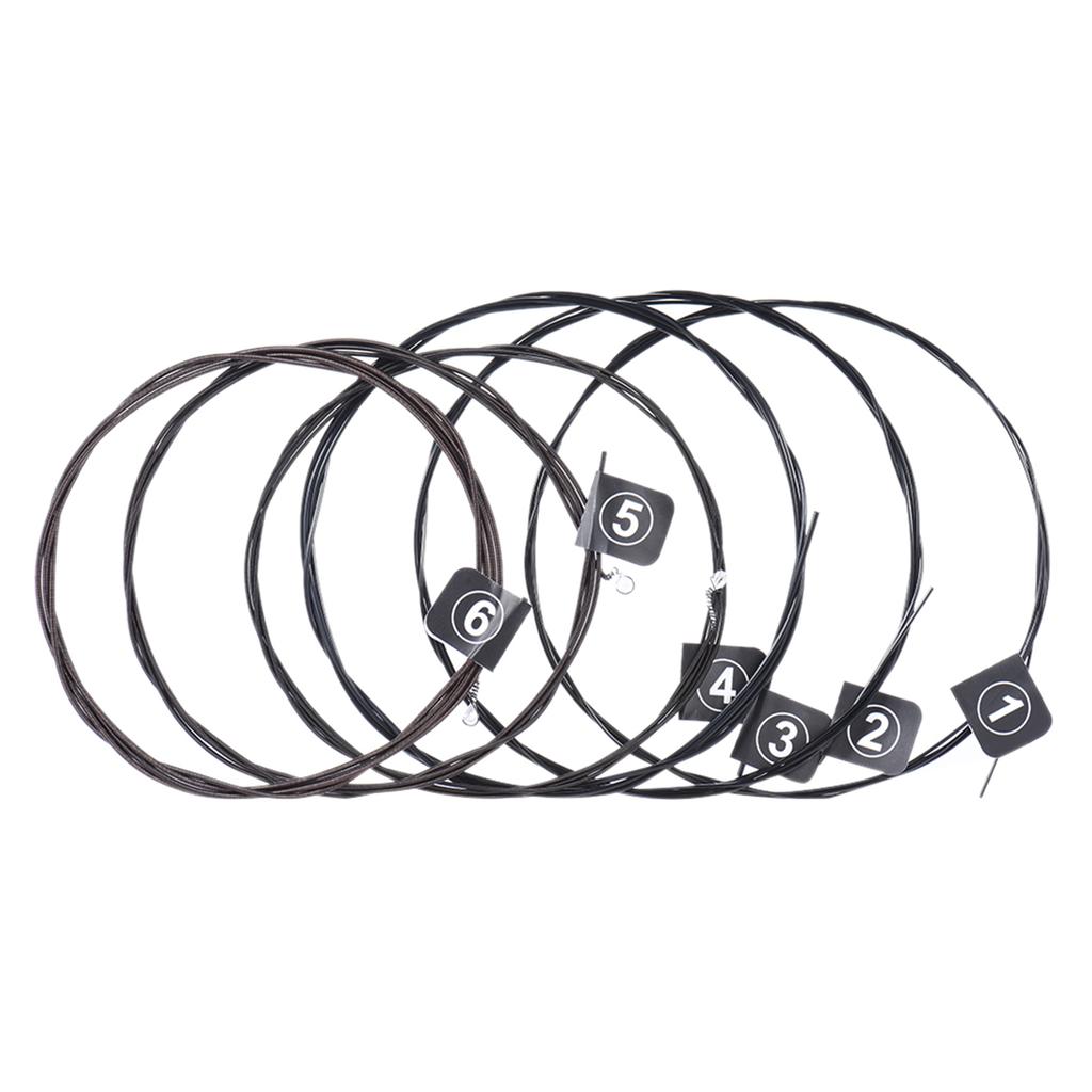 Orphee NX35 C Nylon Klassische Gitarrensaiten 6 Stück Vollständiger Satz Ersatz (.028 .045) Nylonkern Farbig Stahlplattiert Hart
