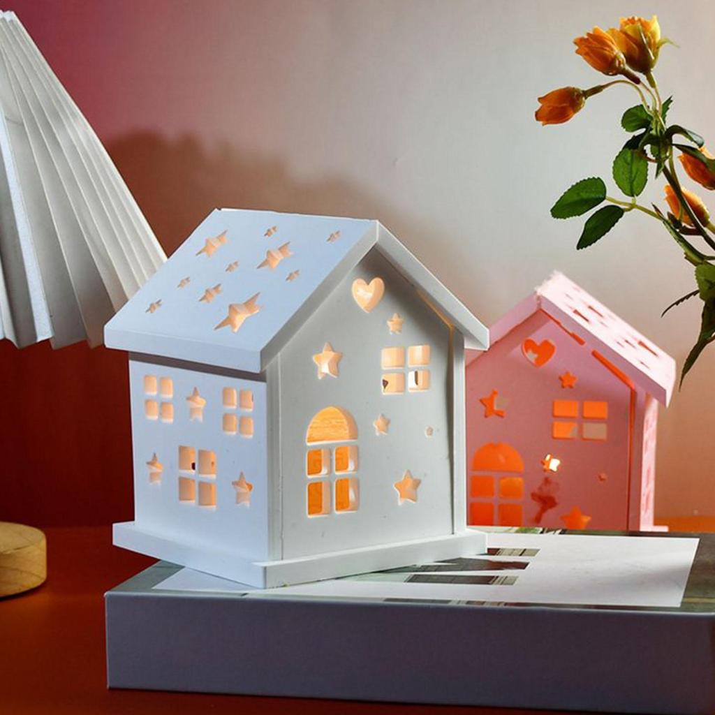 Haus Silikonform 3D Haus Epoxidharz Formen Wiederverwendbar Einfache Entformung DIY Basteln Gips Kerzenhalter Schreibtischdekorationen