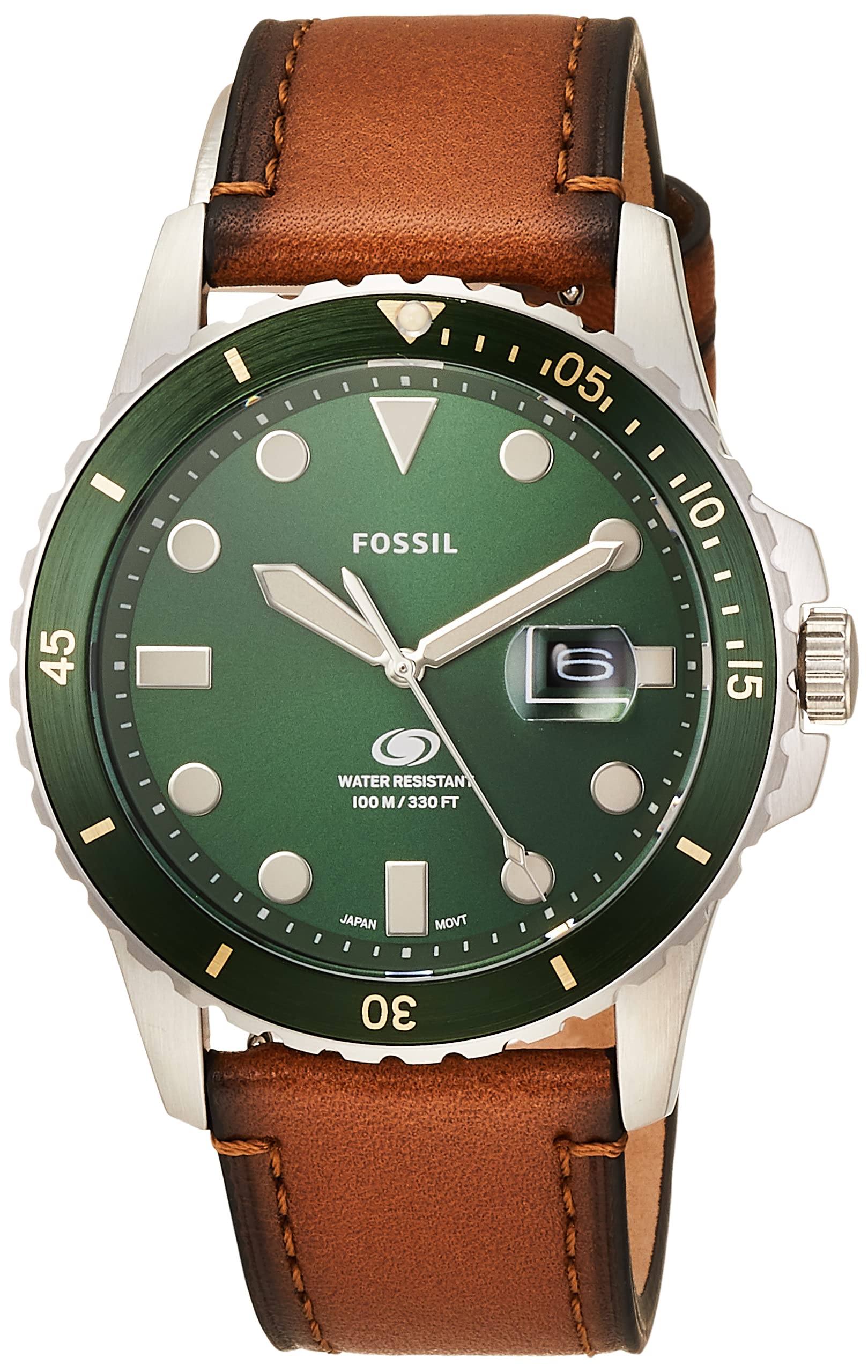 

Мужские часы Fossil, Синий, FS5946, Коричневый