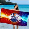 Edmonton Oilers Microfiber Beach Towel, Soft And Absorbent, Quick-Dry, Ideal for Summer Travel, Beach Essential, Swimming Pool Gifts