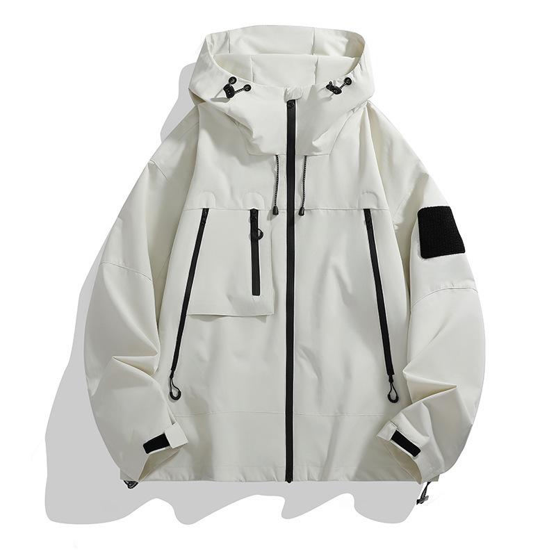 Coat Autumn Men's Versatile Hooded Jacket Men's Spring Casual Windproof Waterproof Fashion Versatile Tooling Coat Tide