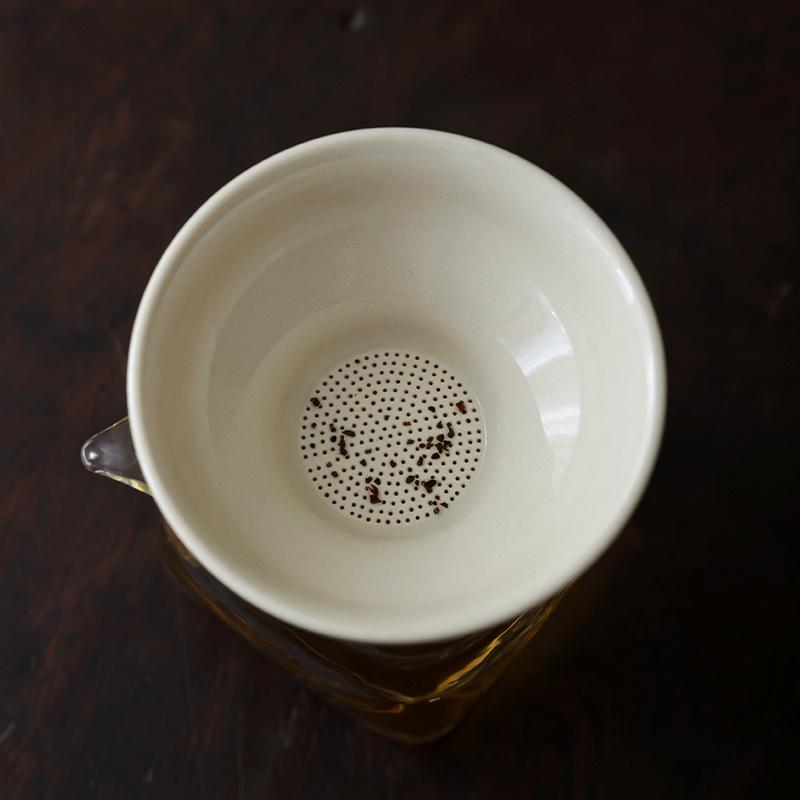 Ceramic Plant Ash Tea Strainer Set High-end Tea Leaf Filter Separator Tea Accessories