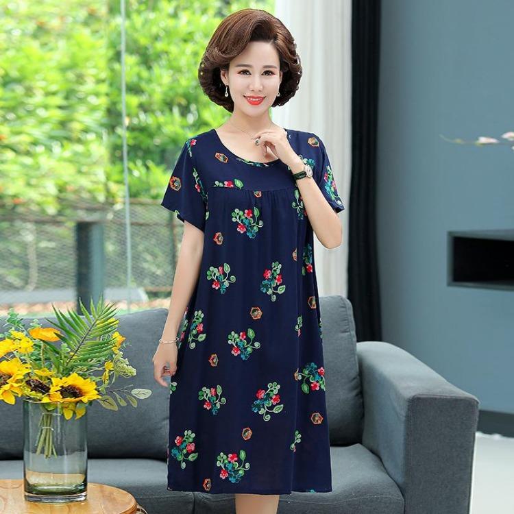 Elegant Summer Loose Long Dresses Women Oversize Short Sleeve Dress