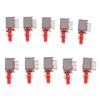10Pcs Directly Key Switch A03 Ps-22F03 6Pins Self-Locking Power Switches Red