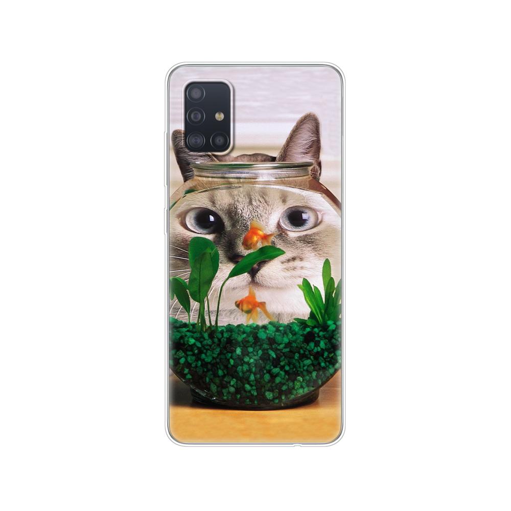Case For Samsung Galaxy A31 A41 A51 A71 A01 A81 A91 A11 A30S A20S A21S A50S M11 M21 M31 M30S M40S Case Cute Gold Fish Fishman