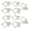 10PCS Turbo Downpipe Flange Metal Gasket Stainless Steel Bolt Hybrid Flange Gasket Replacement For