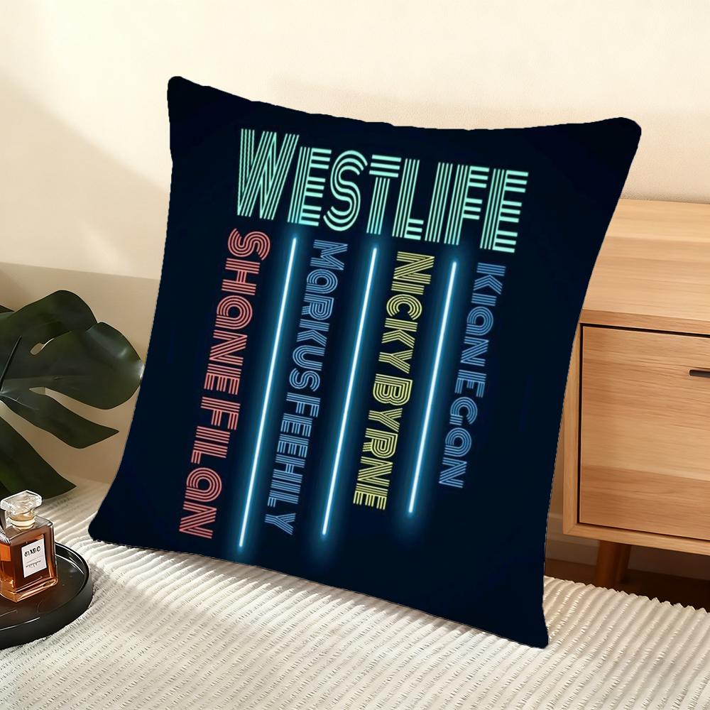 Cool W-Westlife Cushion Cover Soft Short Plush Pillow Cover Smooth Cozy Texture Aesthetic Cushion Case Home Decor