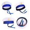 Pălărie de marinar Pălărie de marinar bleumarin Pălărie de căpitan de iaht Costum de căpitan marinar Șapcă de marinar pentru bărbați Căciulă Pălărie de amiral marinar bleumarin Formal