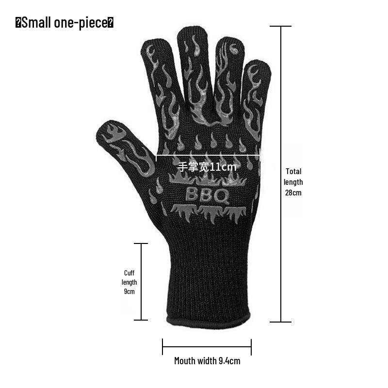 Heat-Resistant Flame Retardant Silicone BBQ Oven Gloves
