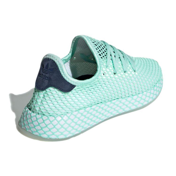 Adidas Originals Deerupt Runner Comfortable Versatile Mesh Breathable Low-Top Marathon Running Shoes Women Sneaker Green DB3599