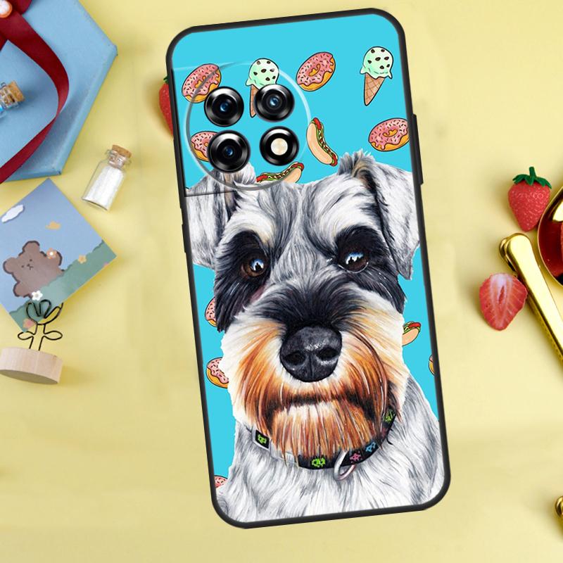 Miniature Schnauzer Dog Art Case For OnePlus 13R 12R 13T 15 13 12 11 10 9 10R 10T 8T Nord 5 CE 4 2 3 Lite N20 N30 Cover