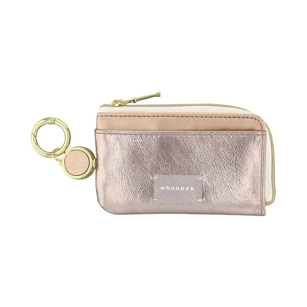 FLOWERING Smart Key Pouch Metallic Various Smart (with Reel) GKP0039-PG (Pink Gold) [For Keys]