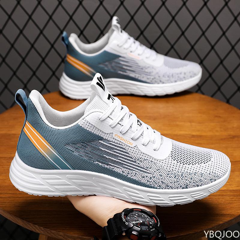 Sports Shoes Men's Breathable Mesh New Color Blocked Soft Sole Single Shoe Travel Sports Casual Single Shoe Zapatillas Deporte