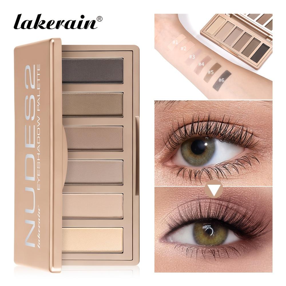 Paleta de Sombras de Ojos Nude con Acabado Mate de 6 Colores, Altamente Pigmentada, Larga Duración, Maquillaje Natural para el Día a Smokey Eye
