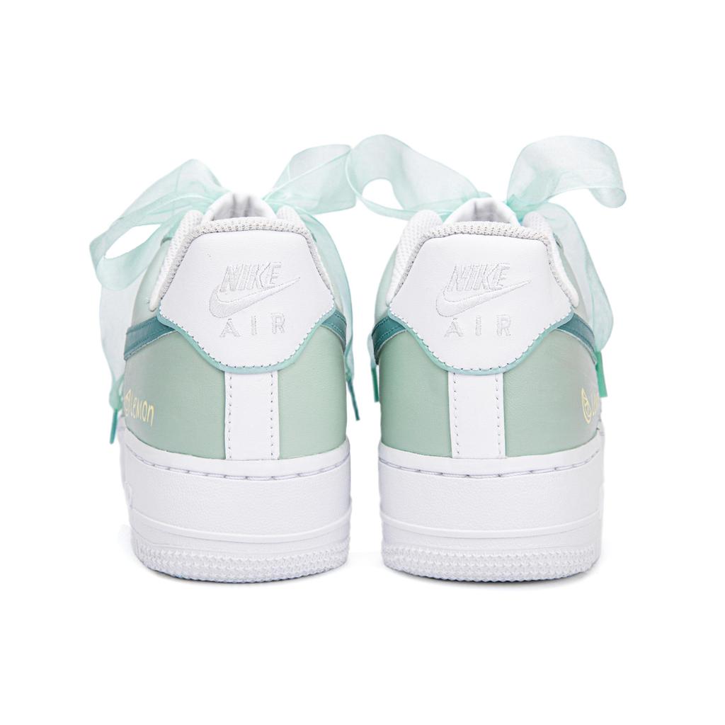 Nike Air Force 1 Slip Resistant, Abrasion Resistant, Lightweight Low top Skateboard Shoes Women's White Green DD8959-100(Team18-AF1)