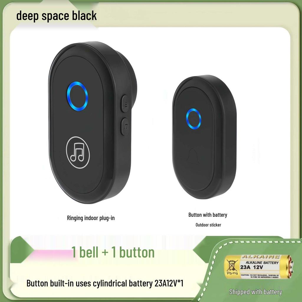 Long-Range Home Wireless Doorbell with Dual Receivers and Remote Control for Seniors