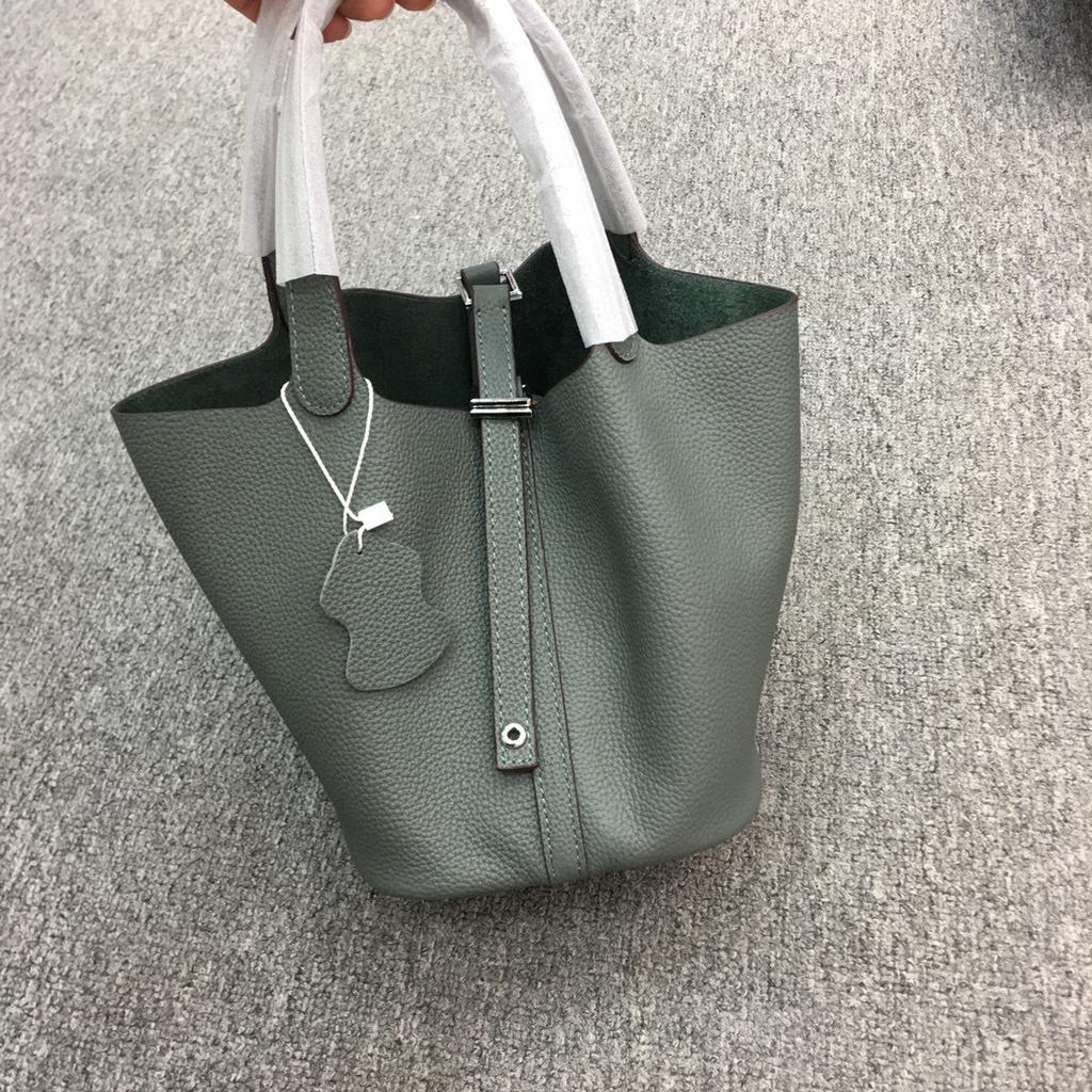 Damenhandtasche Togo-Leder Farbabstimmung Gemüsekorb Große Kapazität Handtasche Rindsleder Litschi-Muster Tasche Damen Kontrastfarbe Handtasche