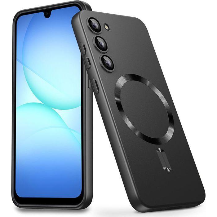 Coque de Protection - BOOLING - pour Samsung Galaxy A17 5G/4G - Silicone Slim avec Cercle Magnétique - Noir