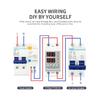 Din Rail Dual Display Adjustable Over Voltage Current And Under Voltage Protective Device Protector Relay 40A 63A 80A 220V 230V