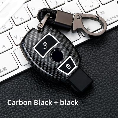 Carbon Fiber Plastic Car Key Case Cover for Mercedes Benz A B C E G Class C200 C300 E350 W205 E260L GLK A45 AMG BGA Accessories
