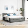 VidaXL Cadre de lit ottoman avec matelas gris foncé 160x200cm tissu, cadre de lit, cadre de lit rembourré, cadre de lit 3311988