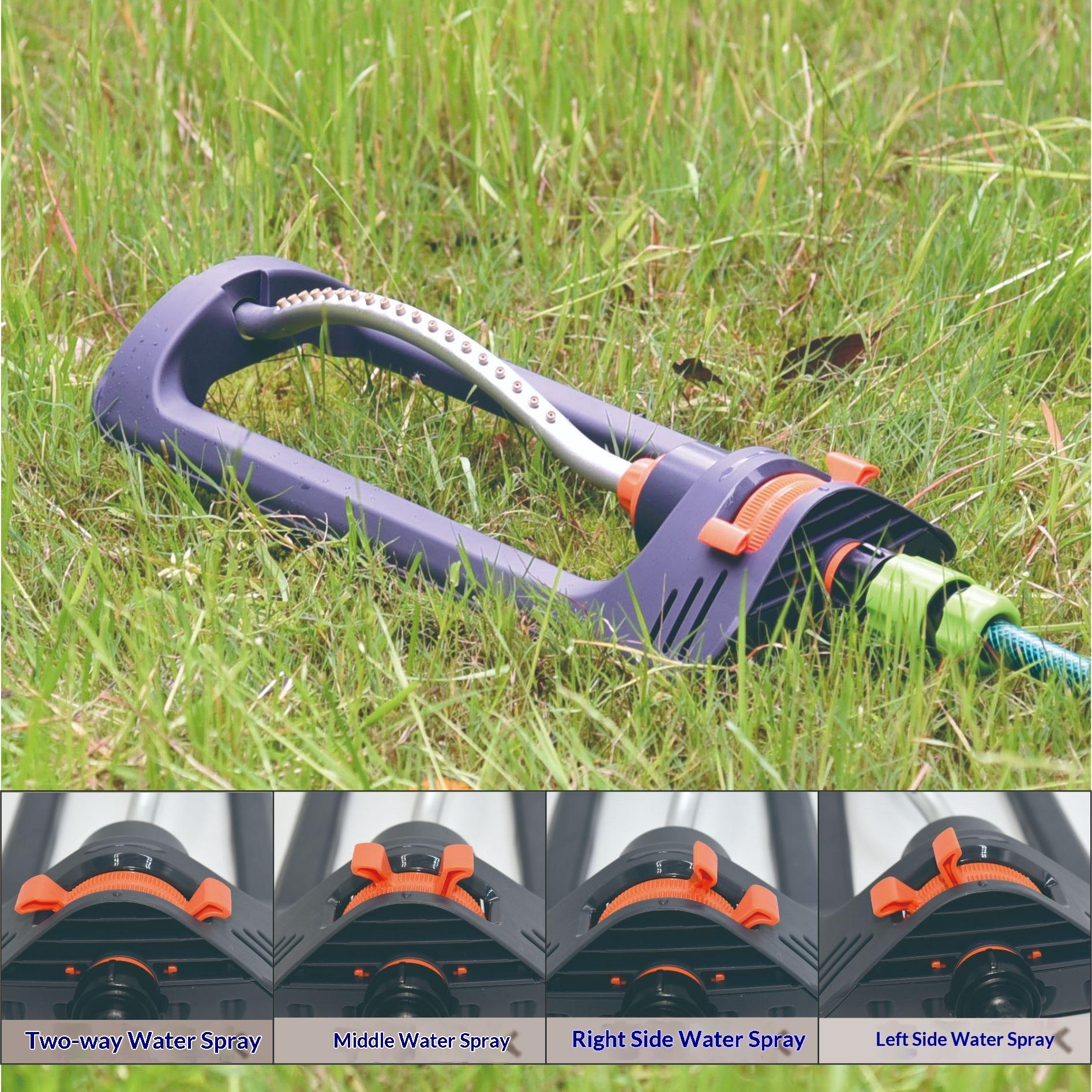 Oscillating Garden Sprinkler 4 Modes 19 Hole Nozzles Automatic Swing Lawn Watering Sprayer for Large Area Yard Garden Use