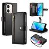 For Oppo A5x 5G/4G Case Zipper Pocket Wallet Leather Phone Cover with Straps