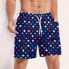 Men Swim Trunks Quick Dry Board Shorts with Drawstring Waistband Mesh and Side Pockets USA Flag Print Beachwear