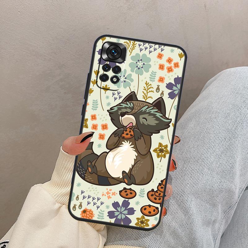 Funny little raccoon For Xiaomi Redmi Note 13 9 10 11 12 14 15 Pro Plus Case Cover For Redmi 14C 10C 12C 13C 15C