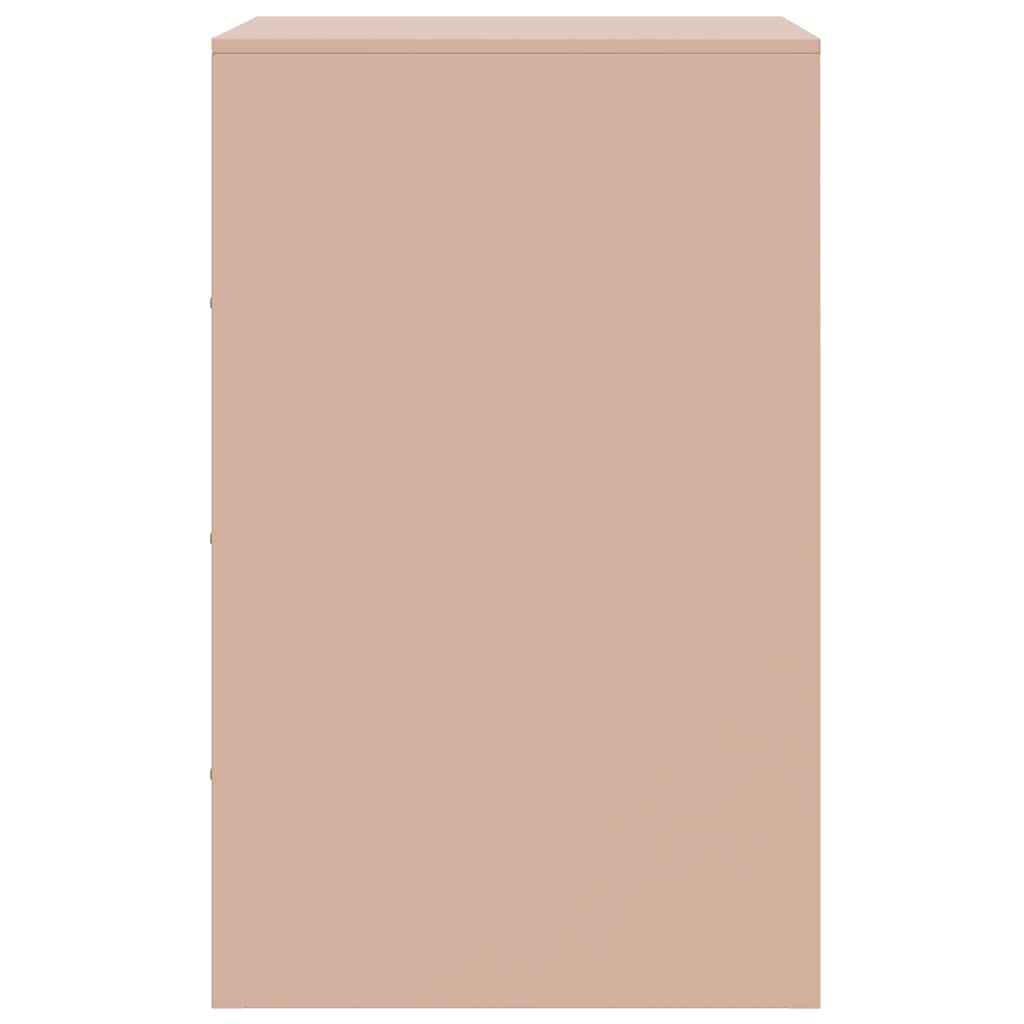 Nightstands 2 pcs. Pink 34.5 x 39 x 62 cm Steel